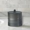 Stainless Steel Vanity Jar | Stylish Storage for Cotton Swabs,Sponges & Bath Salts | Decorative Canister for Bathroom,Bedroom | Oil Rubbed Bronze Finish